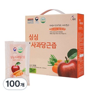 싱싱 사과당근즙, 100ml, 100개