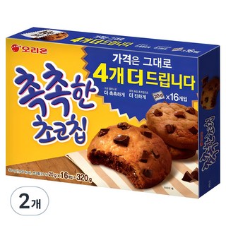 오리온 촉촉한 초코칩, 320g, 2개 대표 이미지 - 초코과자 추천
