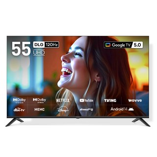 프리즘코리아 4K UHD 구글 5.0 AI DLG 120Hz 스마트TV, 138.7cm(55인치), CP55G5, 스탠드형, 고객직접설치