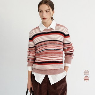 룩캐스트 여성용 셀리나 멀티 스트라이프 니트 LK2EWTKT011