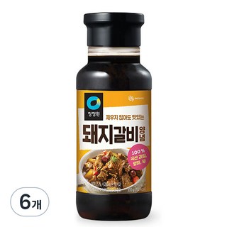 청정원 전통 돼지갈비양념, 500g, 6개
