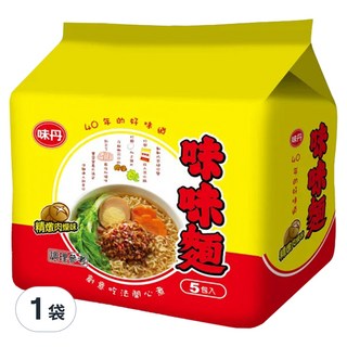 味丹 味味麵精燉肉燥湯麵 78g, 5包