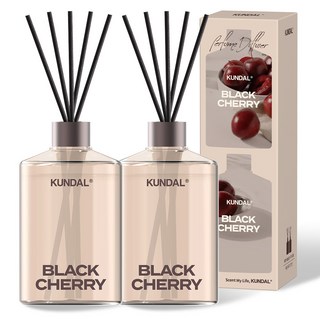 쿤달 퍼퓸 디퓨저 + 리드스틱 5p 세트, 블랙체리, 500ml, 2개