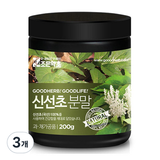 조은약초 신선초가루, 3개, 200g