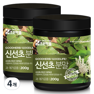 조은약초 신선초가루, 4개, 200g