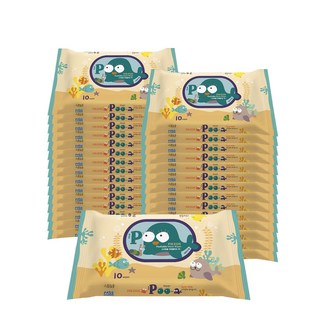 스프링클 푸 비데티슈 휴대형, 70g, 10매, 30개