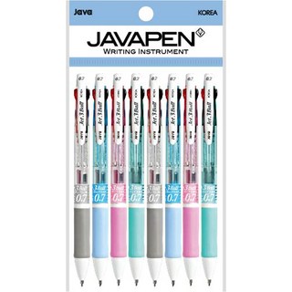 Java Pen Jet 3 圓珠筆套裝 4 0.7 毫米, 白色, 天空, 粉色, 薄荷, 2套