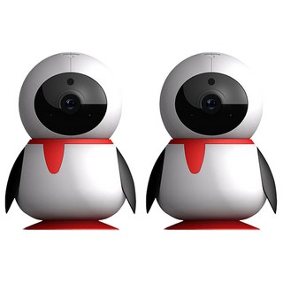 싸드 FULL HD 가정용 홈CCTV IP네트워크 회전형 카메라 펭카 2p, PE204, 2개