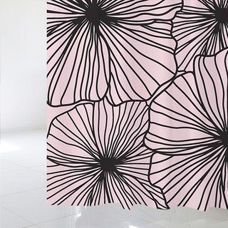수풀 북유럽 스타일 샤워커튼 1800 x 1880 mm sc442 + 스테인리스 고리 12p, 1세트
