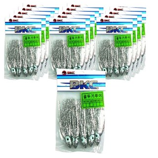 비케이씨 보급형 꼴뚜기 루어 10cm 5개입 x 15p, 실버, 15개
