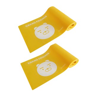 KAKAO FRIENDS 角色大臉圖案瑜珈墊 2入, 黃色