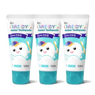 닥터데디스 튼튼 치약 어린이 불소 1000 민트향, 60g, 3개