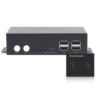 NEXT HDMI 2.0雙螢幕KVM切換器 4K 60Hz+有線遙控器