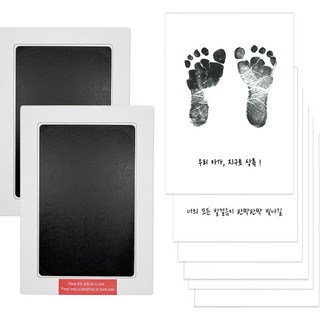마이리틀제이 클린터치 잉크패드 유아동 손발도장 세트, 블랙, 1개