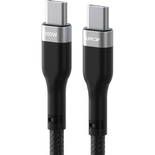 주파집 메탈쉴드 PD C타입-C타입 고속충전 케이블 100W, 블랙 + 그레이, 1개, 30cm