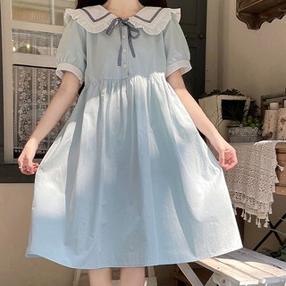 메이첼 큐티리 빅카라 리본 데일리핏 미디 원피스 02234