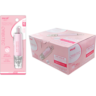 oval 歐文 修正帶 10入補充芯, 馬卡龍粉, 1個