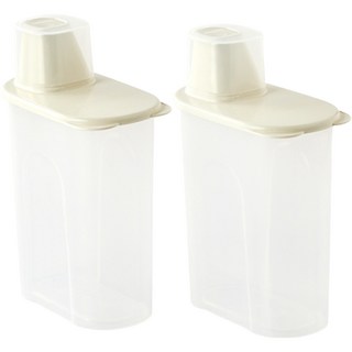 모던하우스 깔끔 도어포켓 잡곡용기 2500ml, 아이보리, 2개
