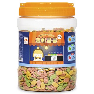 자세히 보기 리스펫랩 붕어킁킁 강아지 간식, 혼합맛(닭고기/단호박/시금치/비트), 1kg, 1개
