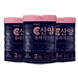 아이배냇 컨피던트 순 산양유아식 2단계, 3개, 800g