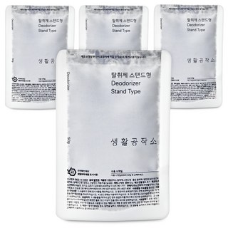 생활공작소 스탠드형 탈취제 본품, 4개, 50g