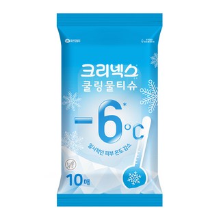 크리넥스 쿨링 물티슈 휴대형, 45g, 10매, 1개