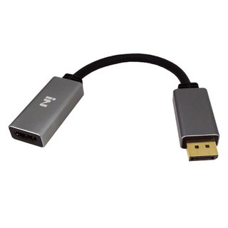 인네트워크 DP to HDMI 영상 변환 젠더 알루미늄, IN-ACTDPH19AL, 1개
