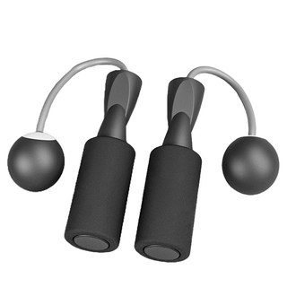 째째마켓 홈트 유산소 실내 무선 줄넘기 스몰볼 YTR-1 2p 세트, 블랙, 1세트