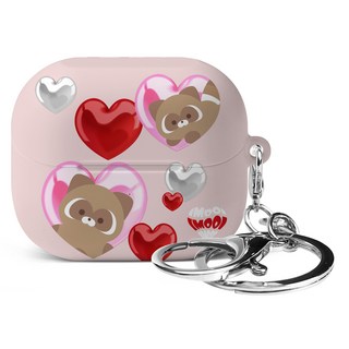 Imooi Nook Galaxy Buds 3 / 3 Pro 硬盒 + 鑰匙圈套裝, 心媽媽, 1組, 單品