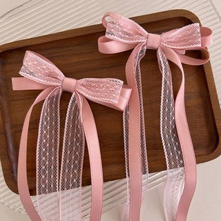 소리달 레디즈 레이스 리본 발레코어룩 포인트 머리핀