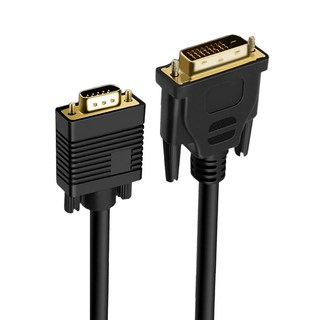Bravo-U DVI轉VGA轉接線 1.5米,雙磁環設計,支援1080P高清畫質,電腦螢幕擴展必備, 單一商品, 1條