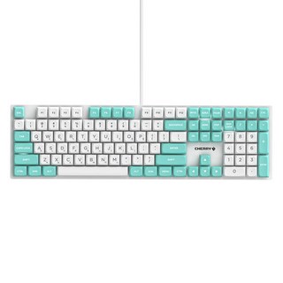 CHERRY 풀윤활 기계식 키보드, 화이트 + 민트, KC200 MX 2A, 저소음 적축