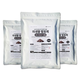미생물발효제 음식물발효촉진 분해제 낙엽퇴비 음식물퇴비 미생물 분말, 500g, 3개