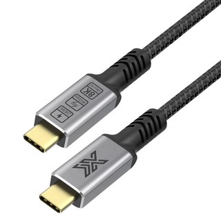 IX USB4 8K 40Gbps Thunderbolt 4相容Type-C to Type-C快速充電數據線 240W IX033, 1.5m, 1個, 混色