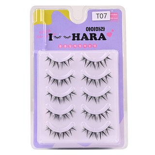 IHara Petit Up睫毛 2入*5組 T07, 黑色, 1組