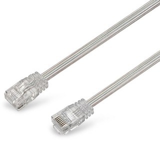 랜스타 CAT.6 UTP 평면 랜케이블 연선 32AWG LS-FT6U, 2m, 1개, 투명