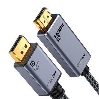 코드웨이 dp to hdmi 2.0 케이블, 1개, 1m
