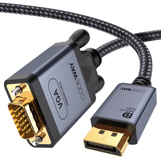 코드웨이 DP to VGA RGB 케이블, 1개, 1m