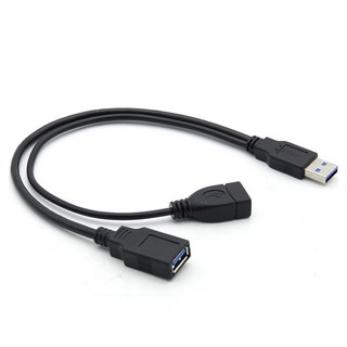 Coms USB 3.0 A Y 케이블 USB 3.0 A M to USB 3.0 A F + USB 2.0 A F 추가 전원공급 IF349, 1개