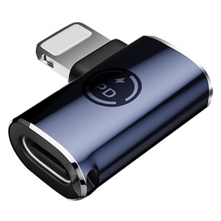 컴스마트 USB 3.1 C타입-애플8핀 PD충전 좌우꺾임 젠더 JA149, 22mm, 1개