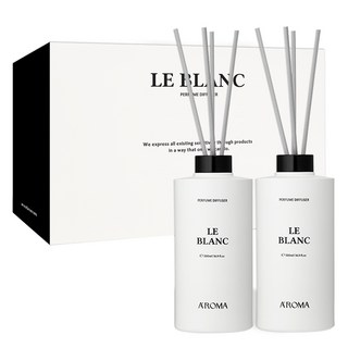 에이로마 르블랑 디퓨저 500ml x 2p + 리드스틱 10p 세트, 1세트, 플라워가든