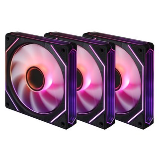 몬스타 가츠 4페이스팬 리버스 XF120, 블랙, 3개
