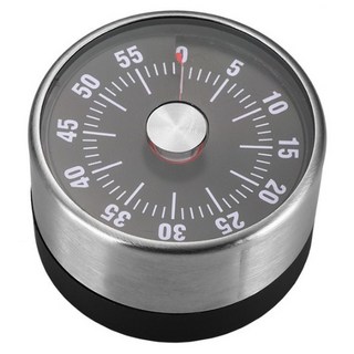코히모 주방 마그네틱 태엽식 쿠킹 타이머 5W0074, 블랙, 1개