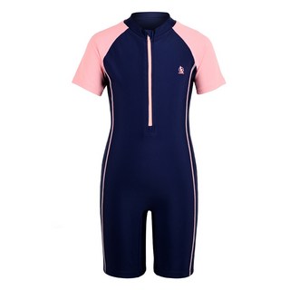 베르소아 여아용 무소매 실내수영복