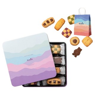 그래인스쿠키 칸타빌레 틴케이스 쿠키 32p + 쇼핑백 세트