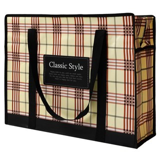 포포팬시 클래식 스타일 체크 타포린백