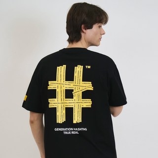 빈트릴 테이핑 해시태그 티셔츠 BA252TS001