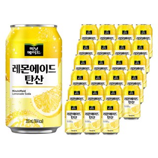 미닛메이드 레몬에이드 탄산음료, 24개입, 355ml