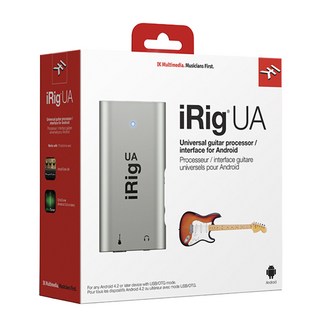 IK MULTIMEDIA iRig UA 吉他貝斯錄音介面, 適用於Android的通用吉他處理器/介面, 銀色