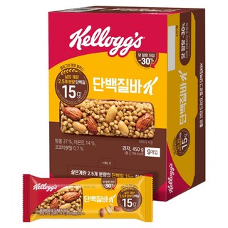 켈로그 단백질바K 50g x 9p, 1개, 450g